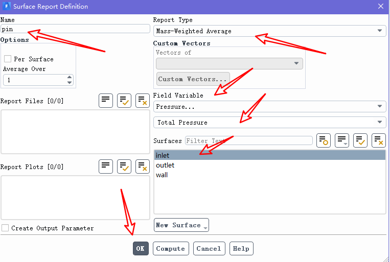 Fluent中监测扬程的公式编辑、无量纲化以及单位变更